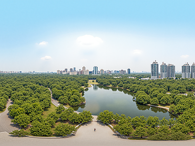 现代天空HDR 城市背景紫霞天空