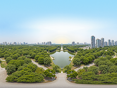 现代天空HDR 城市背景紫霞天空