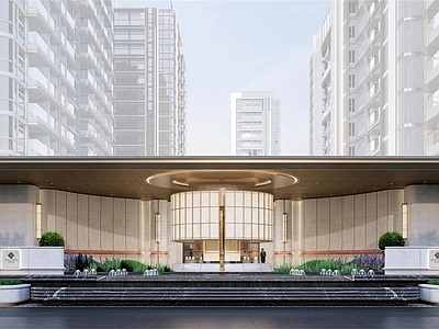 现代小公建 上海招商序 小区入口大门 示范区 gad