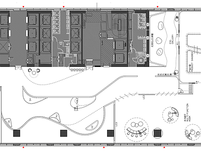 现代企业展厅 展厅 弧形展厅 等候 沙盘 展台 施工图