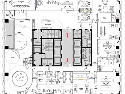 企业展厅 高管办公 企业展厅 展台 弧形展厅 董事长 施工图