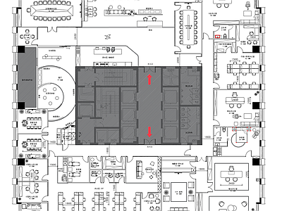 现代整体办公空间 董事长办公 高管办公层 企业展厅 接待 会议室 施工图