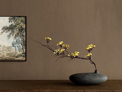 侘寂复古花艺 干支 插花 鲜花花卉