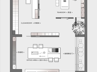 意式其他工装空间 街边展厅 全屋定制门店 展厅 全屋定制工作室 施工图
