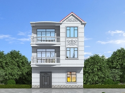 欧式独栋别墅 自建房别墅