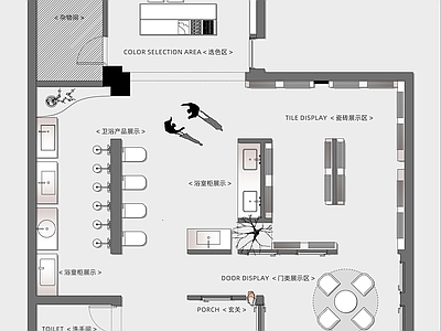 其他展厅 商场展厅 专卖店 店铺展厅 施工图