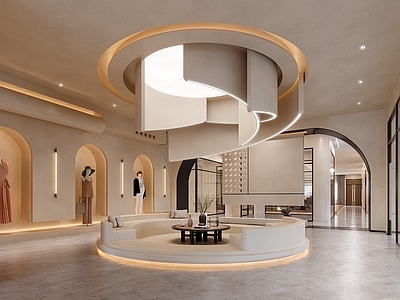 侘寂现代办公大厅 诧寂办公大厅