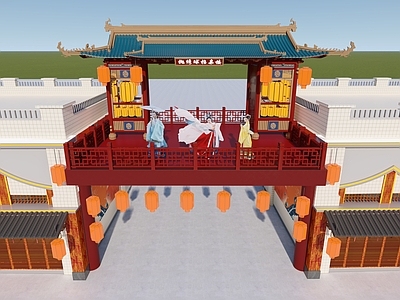 原木中式牌坊牌楼 招亲楼 抛绣球楼