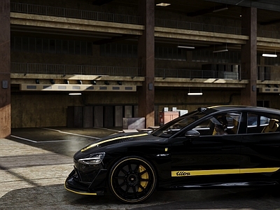 其他交通工具 现代厂房跑车厂房 电动跑车 展厅