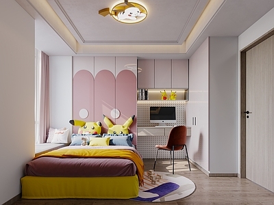 现代女孩房 儿童房