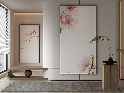 新中式侘寂挂画 油画 书房挂画 茶室挂画 客厅挂画 玄关挂画