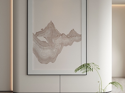 新中式侘寂挂画 油画 书房挂画 茶室挂画 客厅挂画 玄关挂画