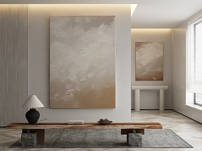 现代侘寂挂画 油画 书房挂画 茶室挂画 客厅挂画 玄关挂画