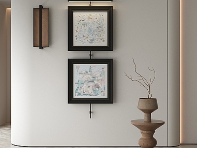 现代侘寂挂画 油画 书房挂画 茶室挂画 客厅挂画 玄关挂画