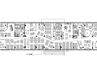 现代开放办公室 共享办公室 开放办公 休闲区 会议 楼梯 施工图