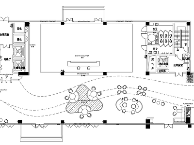 办公大堂 前台 大堂 休息 水景 休闲 施工图