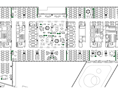 现代整体办公空间 开放办公区 共享办公 办公 会议 董事长办公 施工图
