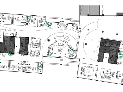 现代接待室 会客厅 接待区 董事 会议 高管办公 施工图