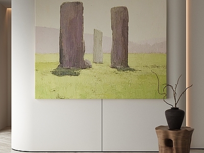 现代侘寂挂画 油画 书房挂画 画框 客厅挂画 玄关挂画