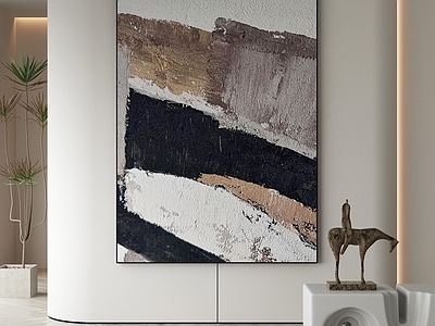 现代侘寂挂画 油画 书房挂画 茶室挂画 客厅挂画 玄关挂画