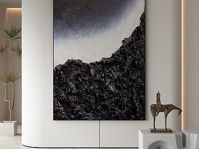 现代侘寂挂画 油画 书房挂画 茶室挂画 客厅挂画 玄关挂画