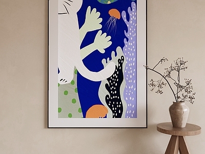 现代侘寂挂画 油画 书房挂画 茶室挂画 客厅挂画 玄关挂画