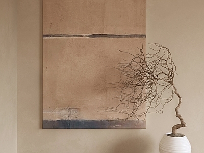 现代侘寂挂画 油画 书房挂画 茶室挂画 客厅挂画 玄关挂画