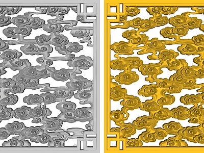 现代中式背景墙 雕花 浮雕 祥云 雕刻 画