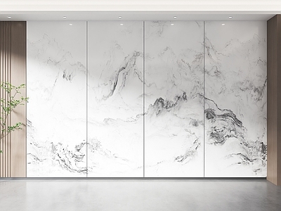 现代新中式沙发背景墙 电视背景墙 客厅景墙 山水背景墙 新中式背景墙 大理石山水背景墙