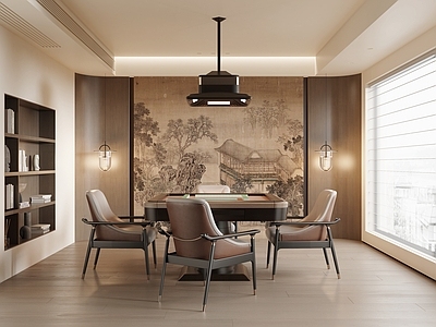 新中式棋牌室 新中式棋牌室 麻将室 娱乐室 麻将桌