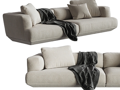 现代简约双人沙发 flexform 直排沙发 布艺沙发 客厅沙发 极简沙发