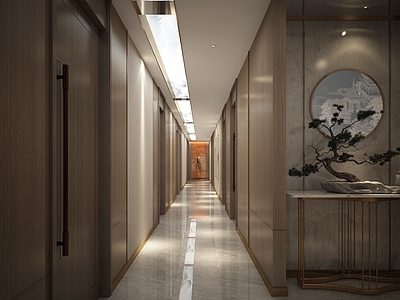 现代轻奢其他餐饮空间 饭店走道
