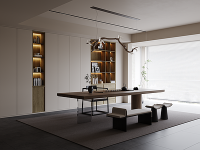 现代新中式茶室 现代中式茶室