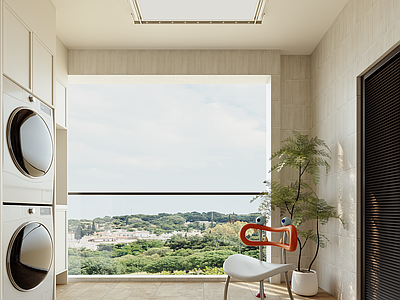 现代阳台 生活阳台 休闲阳台
