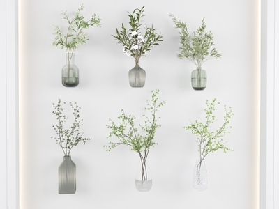 现代花瓶花艺 吊钟 水生植物