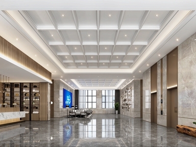 现代酒店大堂 酒店 酒店