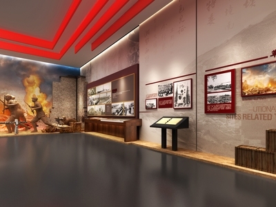 现代党建展厅 战争场景 展览展馆 文化馆