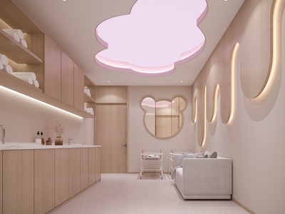 现代其他公共空间 月子中心 托管室 幼儿托管室 婴儿托管室 月子中心托管室