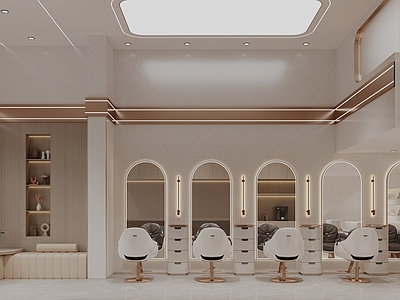 现代轻奢其他商业空间 轻奢理发店