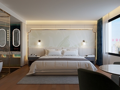 现代酒店客房 豪华大床房
