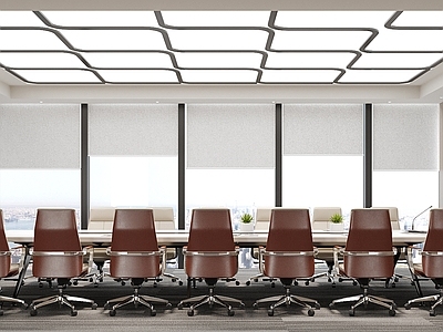 现代会议室 办公椅 会议桌椅