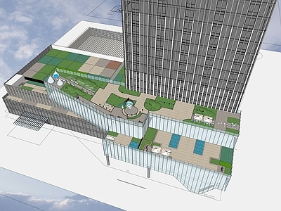 现代屋顶花园 屋顶花园