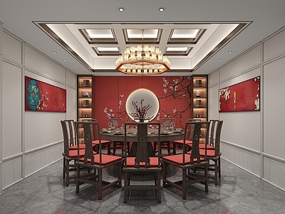 新中式现代包厢 新中式餐厅包间 餐厅包厢 酒店包厢