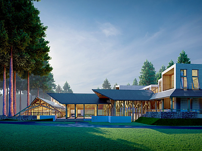 新中式极简木屋 现代木构 院落民宿 民宿酒店 传统建筑 特色酒店