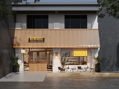 原木其他商业空间 门头 中古 咖啡