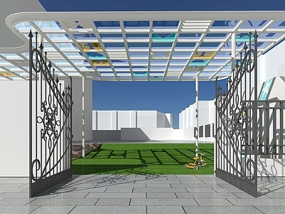 现代其他公共空间 长廊 遮阳棚