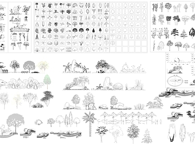 现代绿植 植物迷宫 绿植 灌木 各类绿植树木合集 施工图