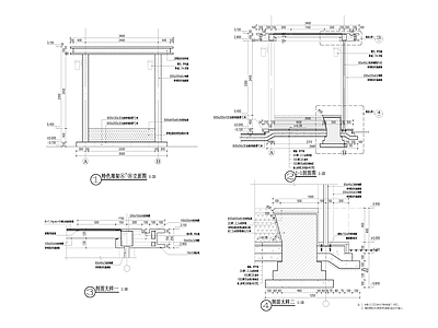 现代廊架 钢结构廊架 玻璃廊架 施工图