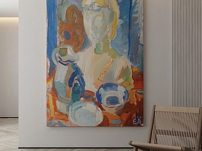 现代侘寂挂画 油画 书房挂画 茶室挂画 客厅挂画 玄关挂画