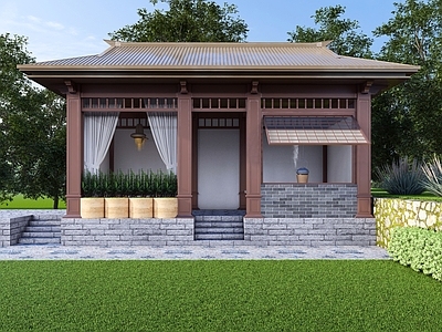 新中式现代亭子 茶亭 新中式茶亭